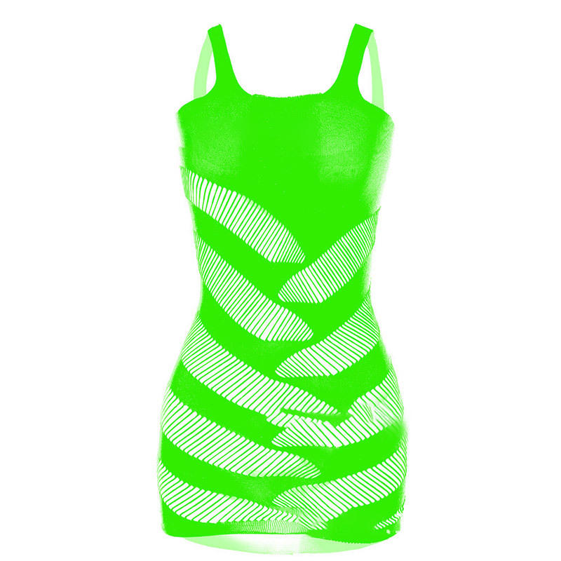 Jacquard Sheer Mesh Camisole Dress
