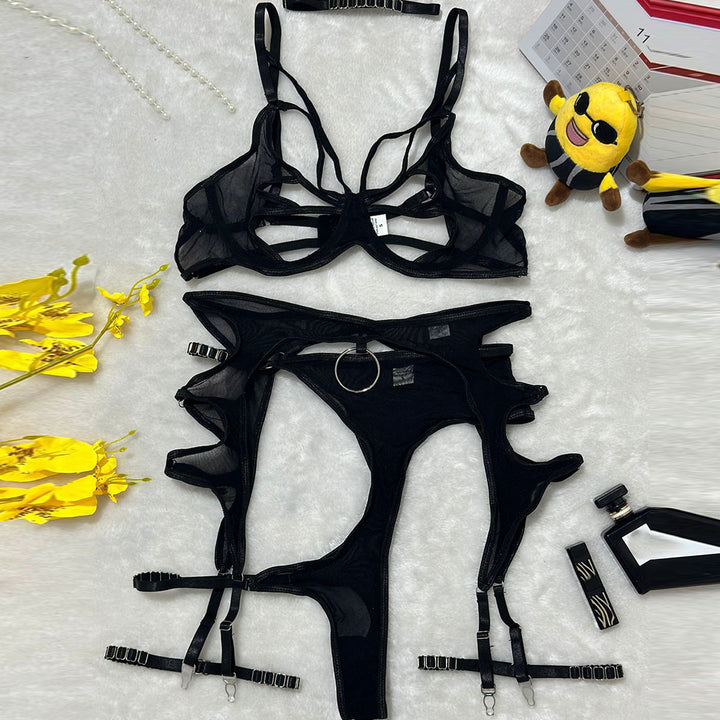 Hollow-out mesh four-piece set