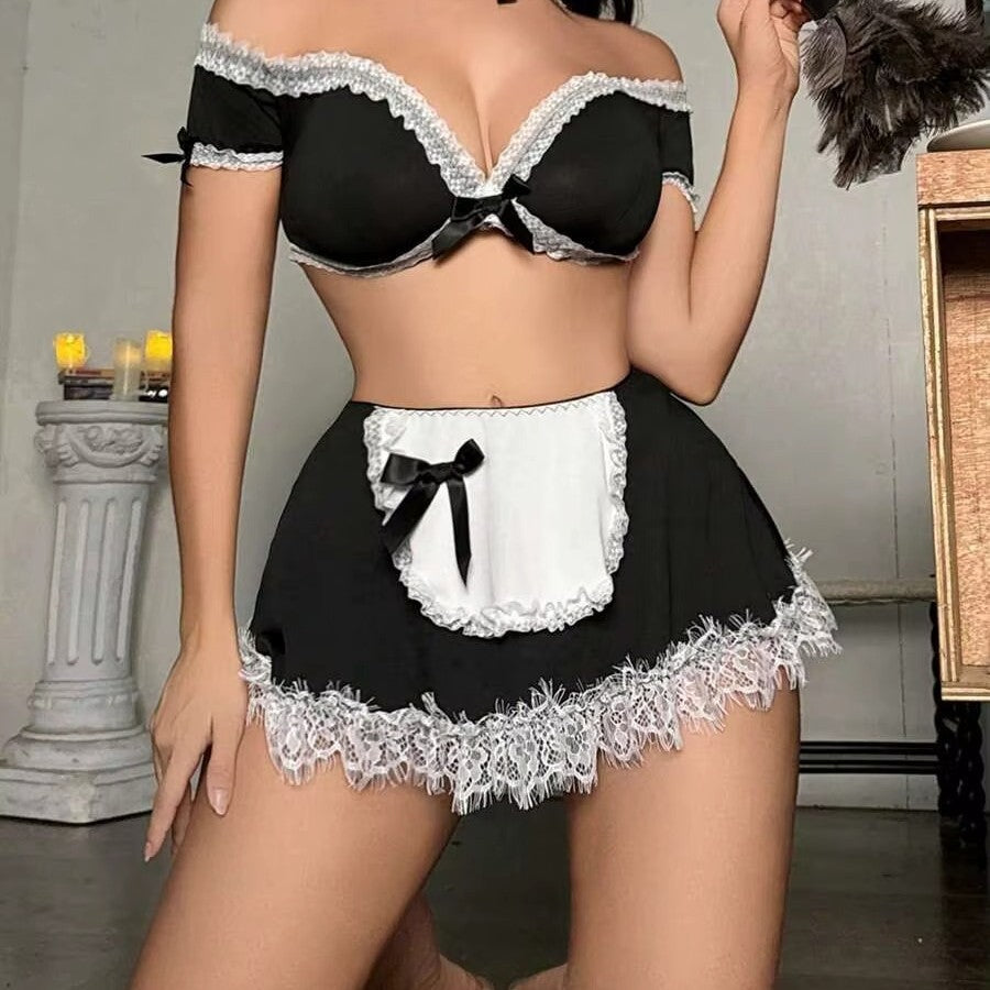 Cute Maid Cosplay Lingerie Set