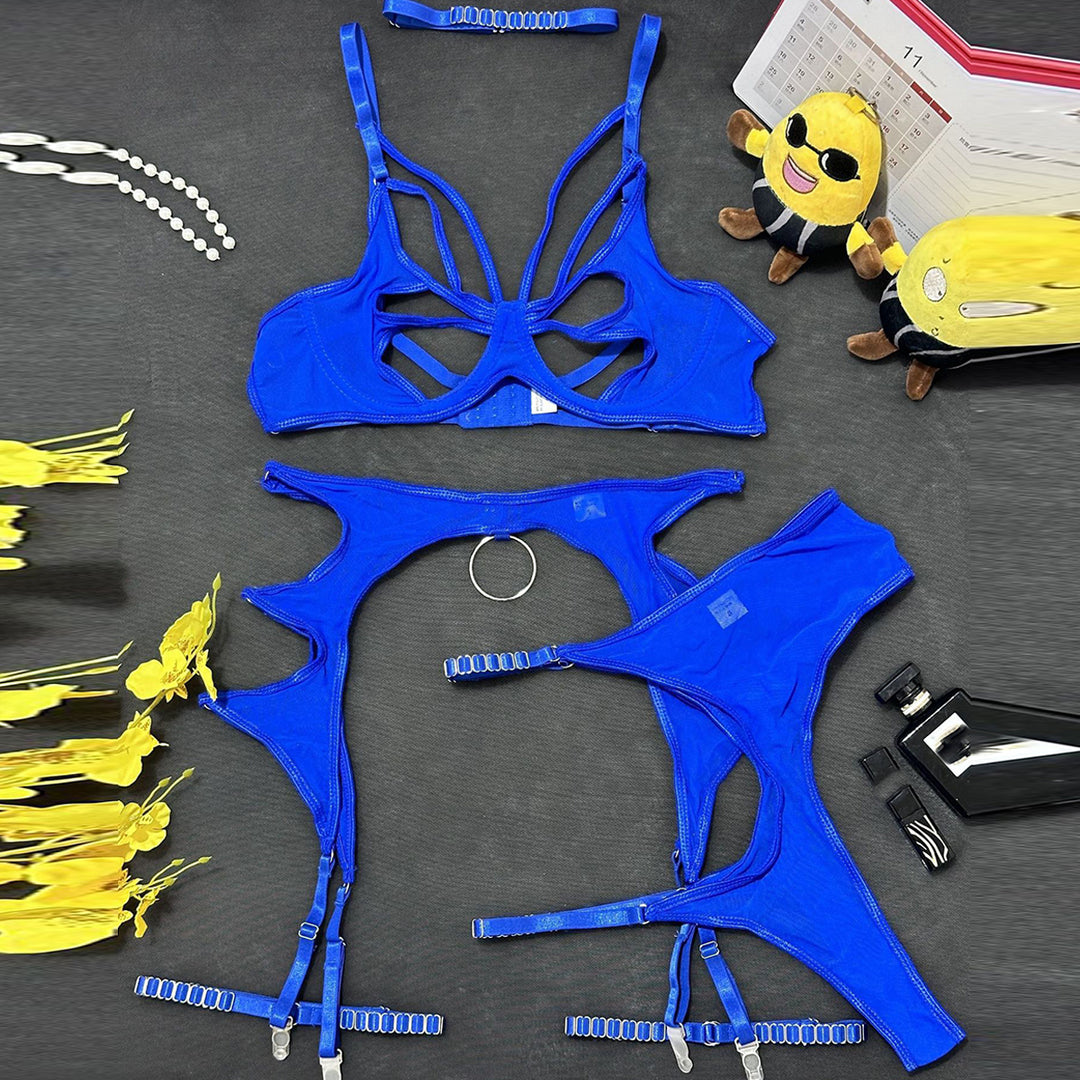 Hollow-out mesh four-piece set