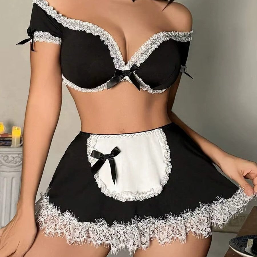 Cute Maid Cosplay Lingerie Set