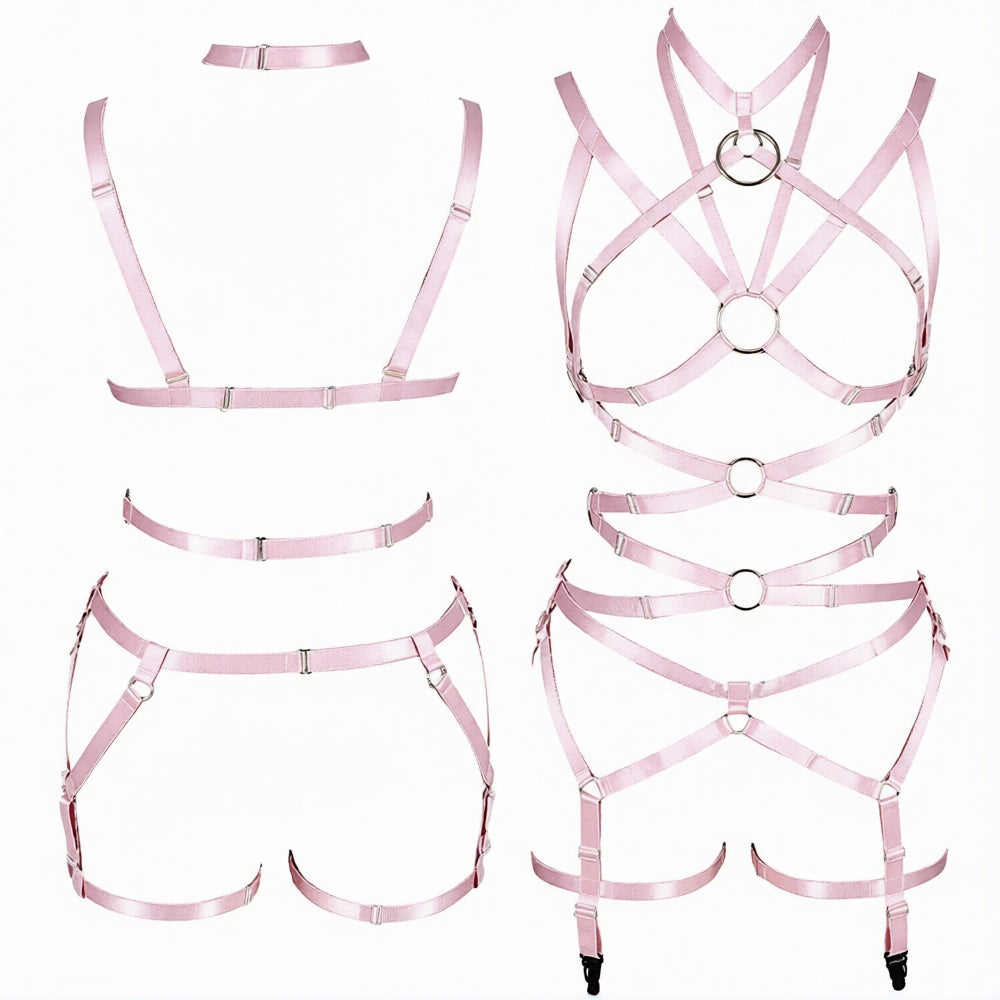 Cropped punk stretch gothic lingerie