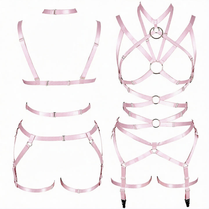 Cropped punk stretch gothic lingerie