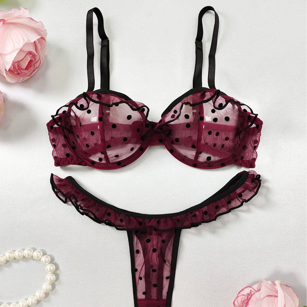 Cute, innocent, and sexy Lolita-style bra and panty set