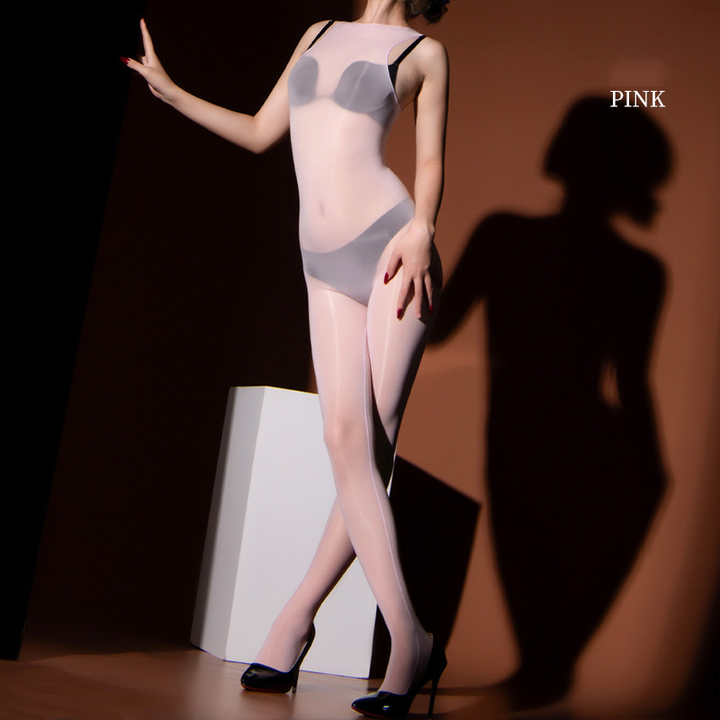 Sleek, Smooth-Textured Sleeveless Bodystocking