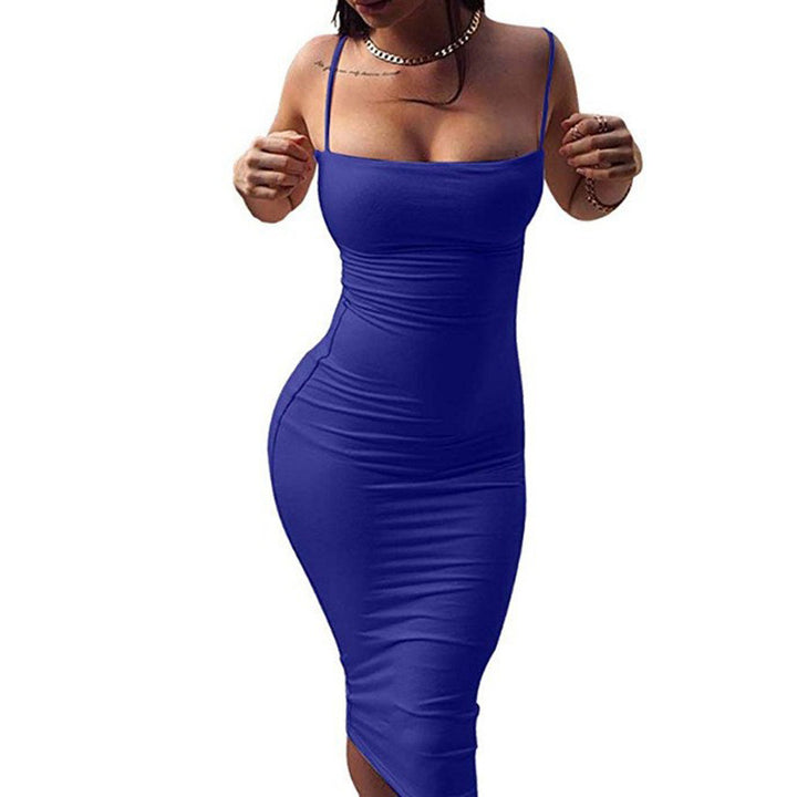 Spaghetti strap bodycon maxi dress