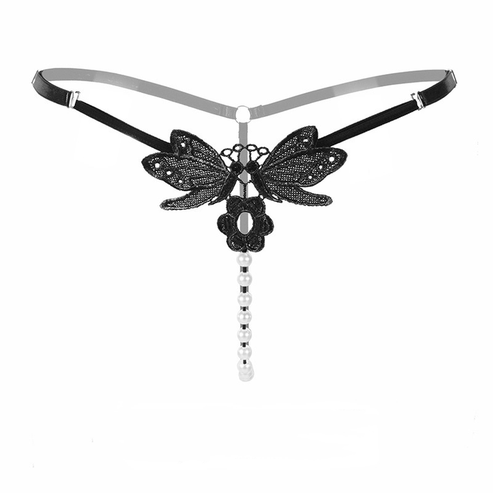 Luxurious Embroidered Pearl Panties