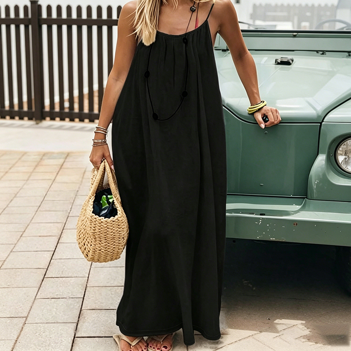 Open-back camisole loungewear dress