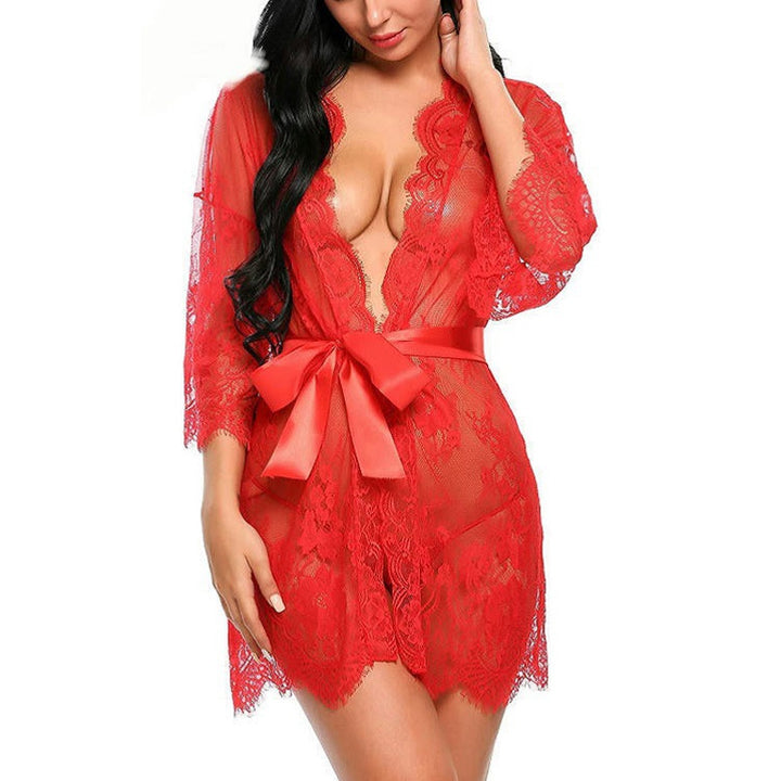 Lace mesh nightgown