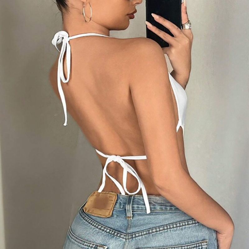 Lace-up cutout lingerie set