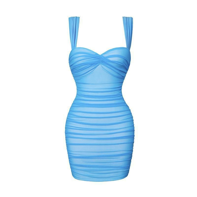 Color Block Ruched Cami Mini Dress