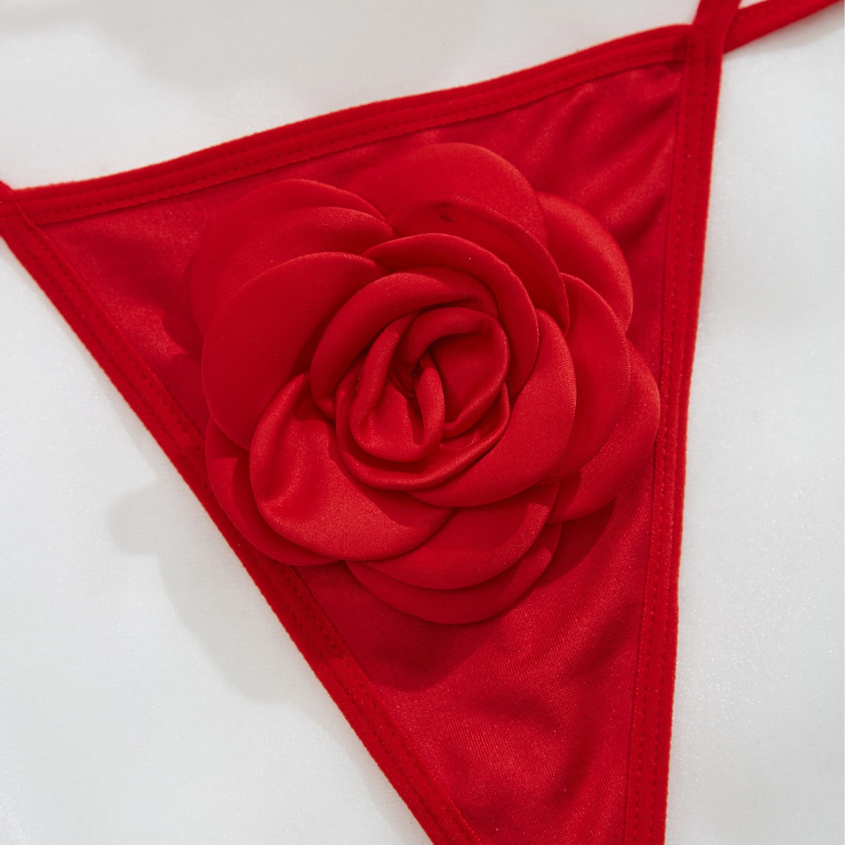 3D Flower Strappy Lingerie Set