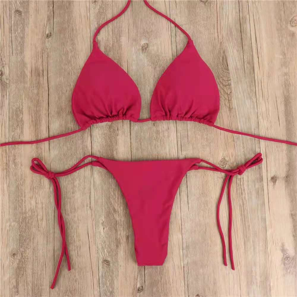 Bikini swimsuit, a three-piece set with seductive and sexy adjustable straps
