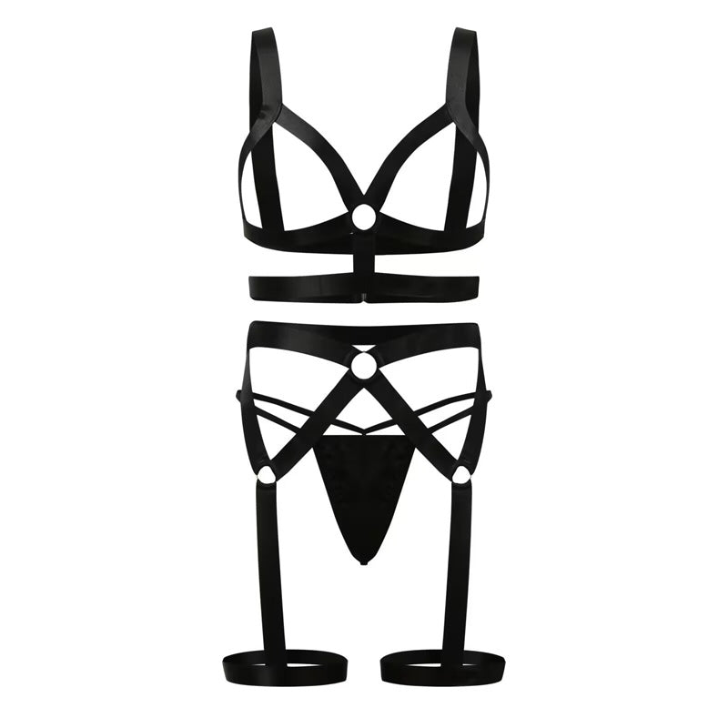 spliced bodysuit with straps