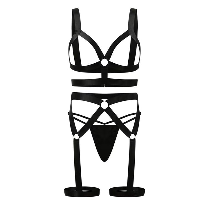 spliced bodysuit with straps