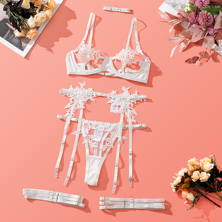 Embroidered Water-Soluble Lace Lingerie