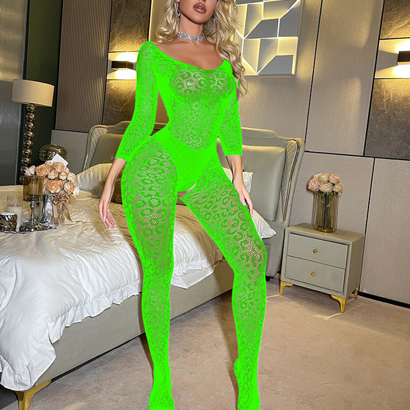Long-Sleeve Silky Sheer-Shoulder Mesh Bodysuit
