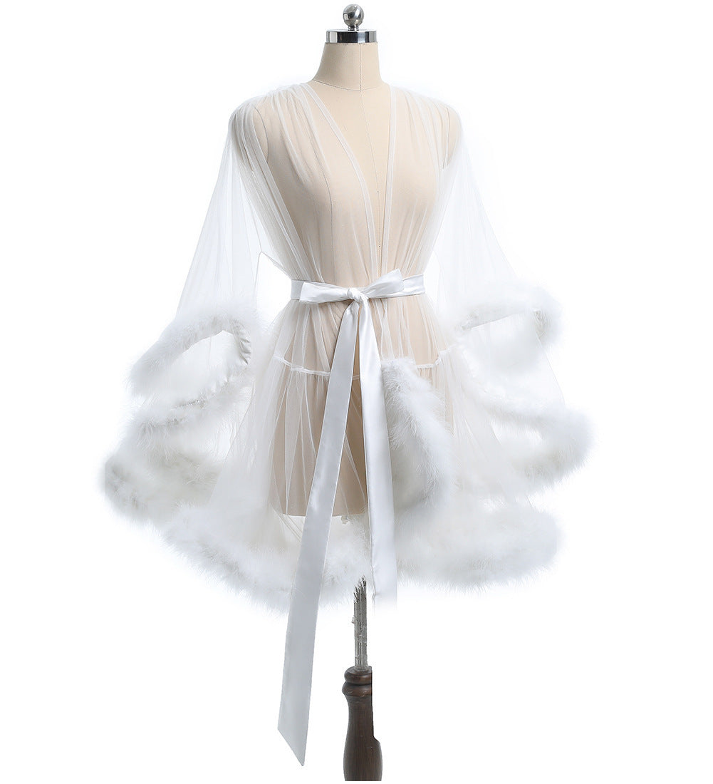 See-through, seductive lace nightgown