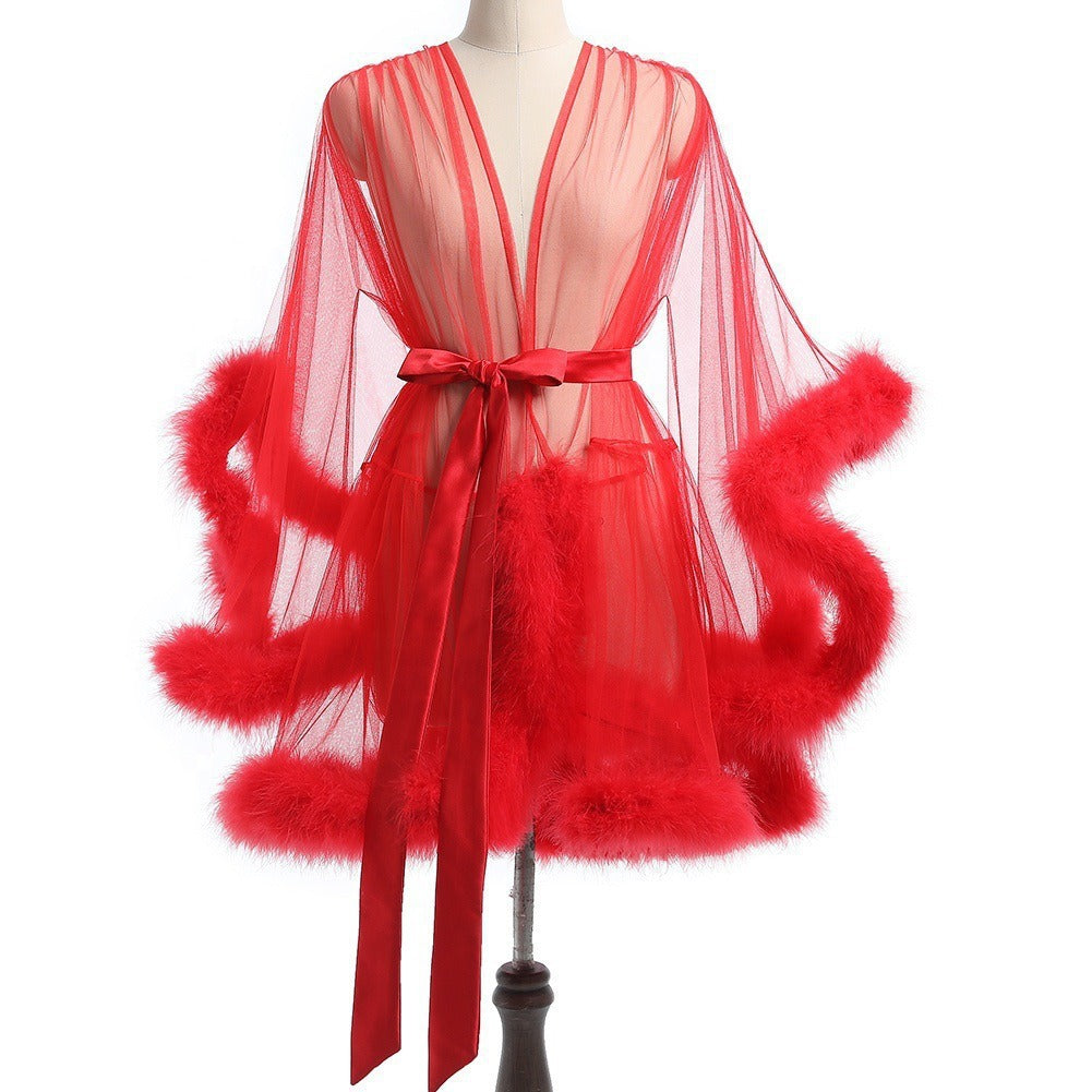 See-through, seductive lace nightgown