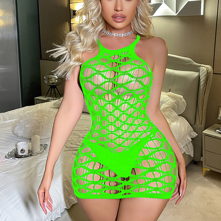 Sheer mesh jacquard hip-hugging skirt