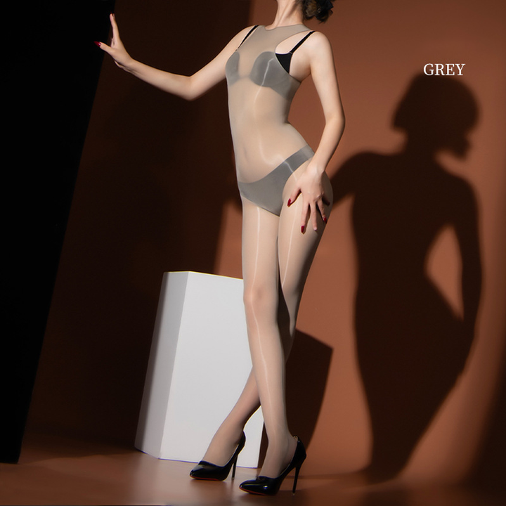 Sleek, Smooth-Textured Sleeveless Bodystocking