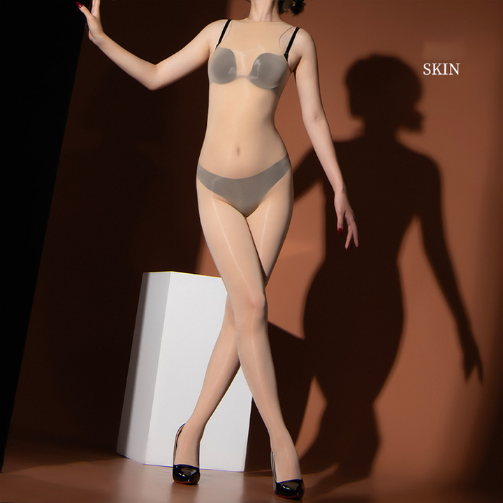 Sleek, Smooth-Textured Sleeveless Bodystocking