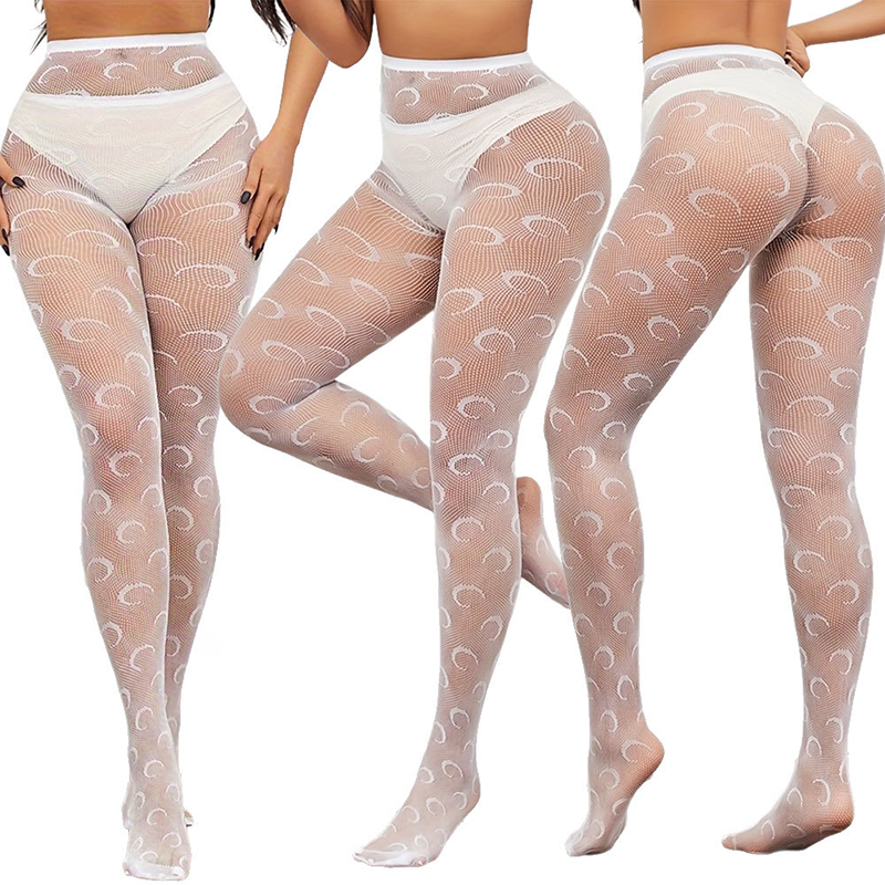Lace Mesh Cutout Stockings