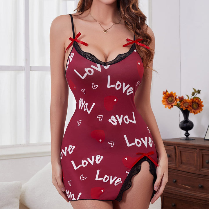 Sexy lingerie slip dress, perfect for flirting and lounging at home.