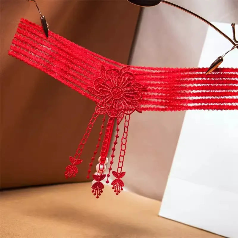 Thong Transparent Embroidered Pearl Massage Sexy Panties