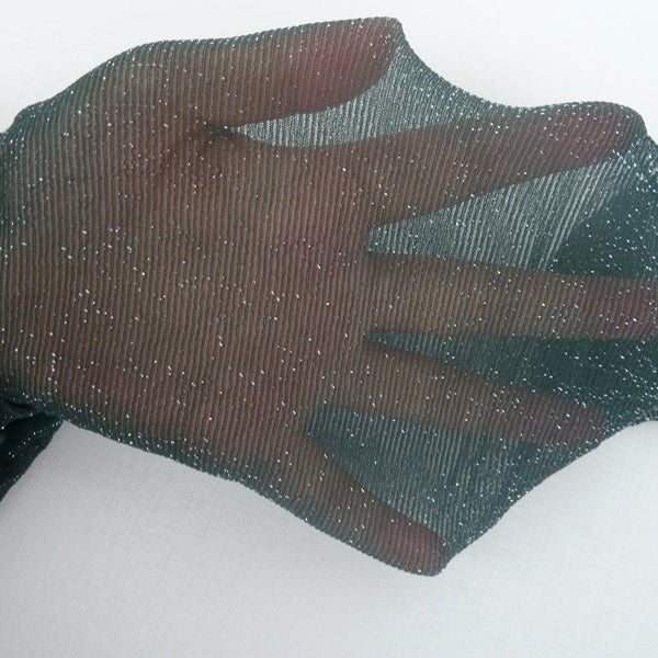 Gold and silver sequined pearlescent glossy pantyhose