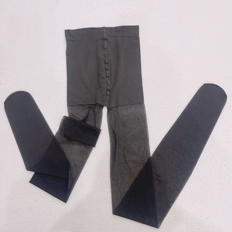 Thin black invisible pantyhose