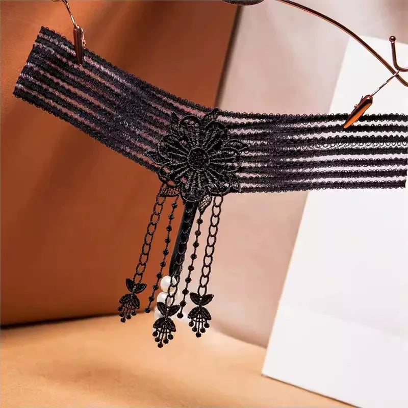 Thong Transparent Embroidered Pearl Massage Sexy Panties