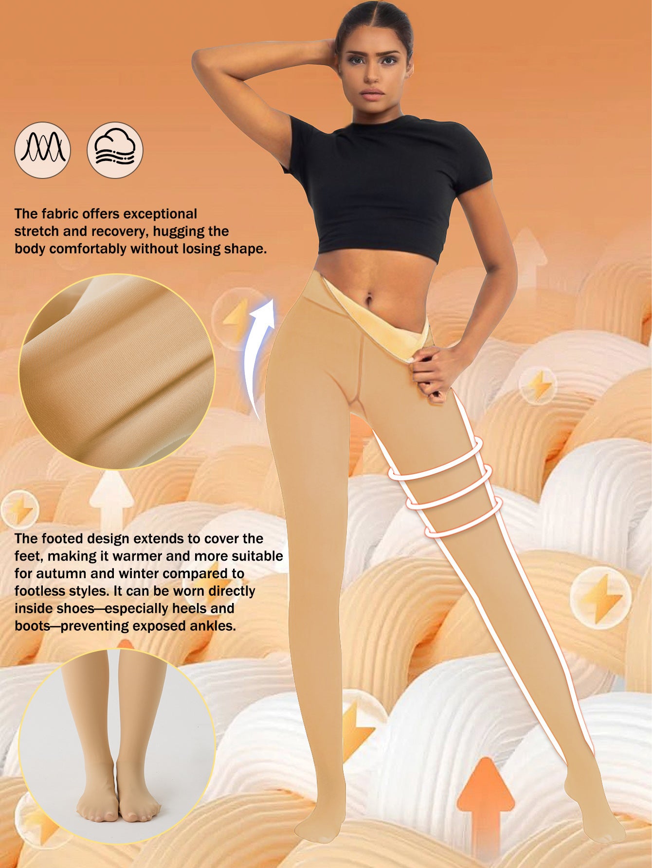 Plush, thickened and long warm leggings and socks