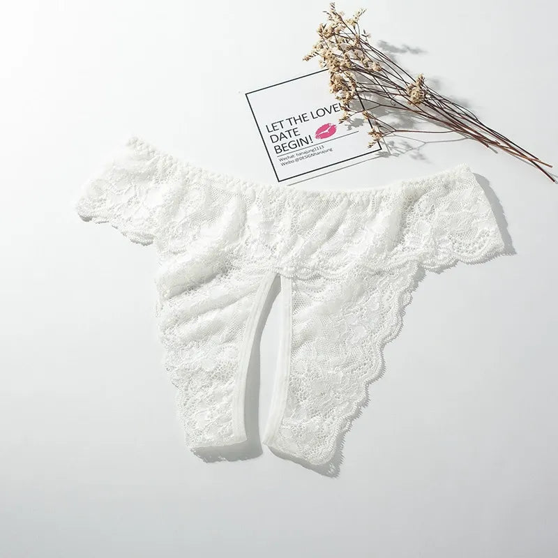 Open crotch hot lace sexy panties