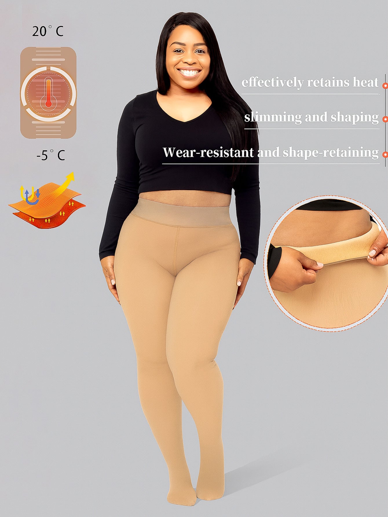 Plush, thickened and long warm leggings and socks