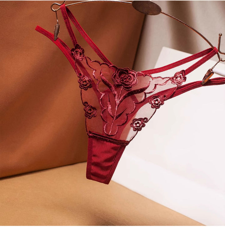 Sexy Lace T-back Thongs &amp; Sheer No-show Panties
