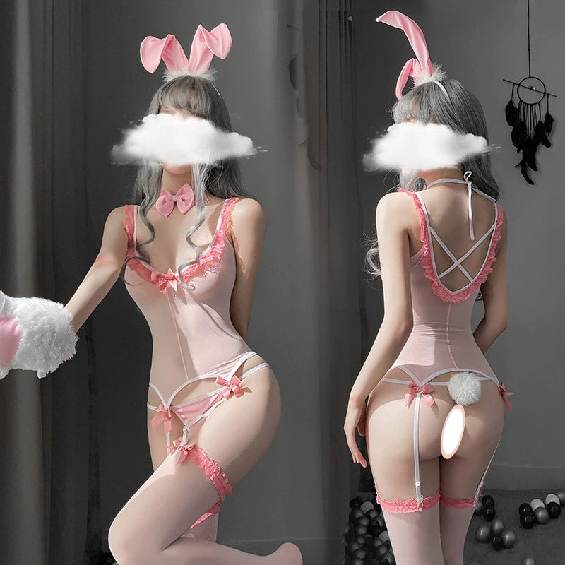 Sexy bunny girl stockings set role play erotic lingerie