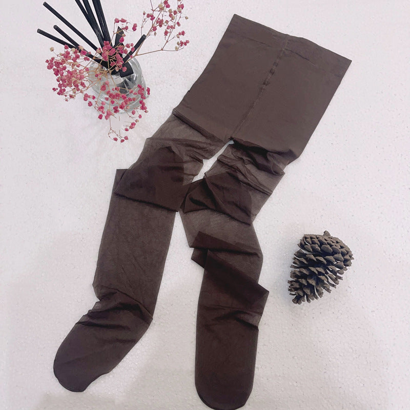 Thin black invisible pantyhose