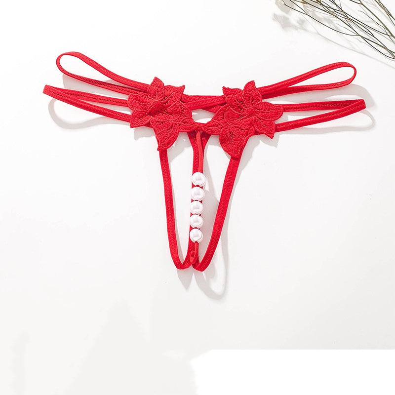 Sexy thong transparent crotchless underwear