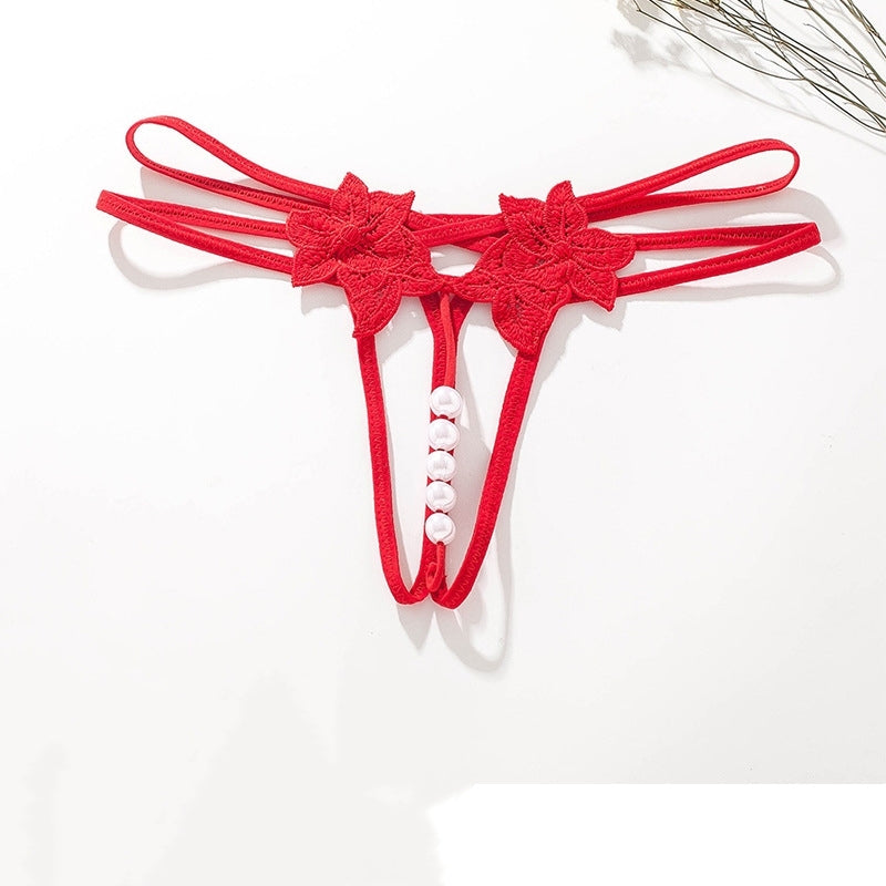 Sexy thong transparent crotchless underwear