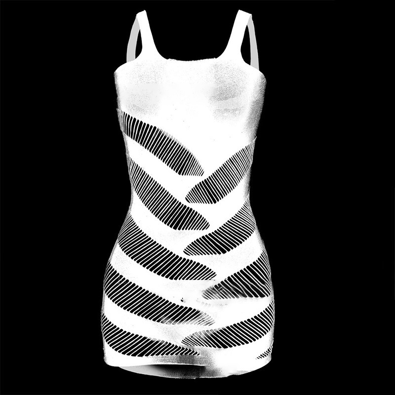 Jacquard Sheer Mesh Camisole Dress