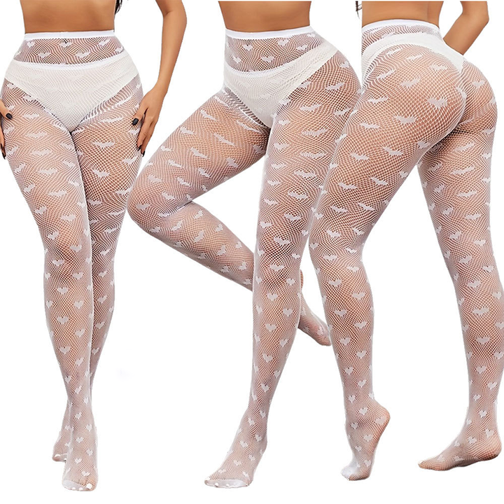 Lace Mesh Cutout Stockings