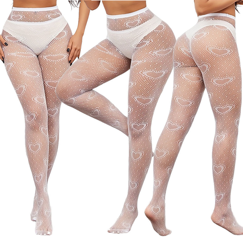 Lace Mesh Cutout Stockings