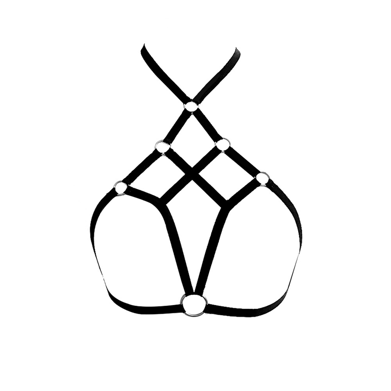 Stretchy cut-out chest-strap lingerie