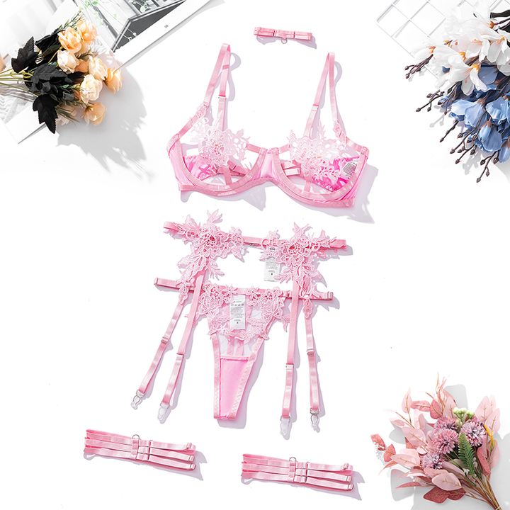 Embroidered Water-Soluble Lace Lingerie